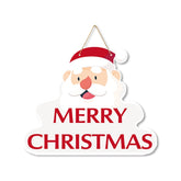 Decoratiune de Craciun, Kadeny, de Agatat, pentru Usa, Perete sau Brad, Sfoara Inclusa, 26.2 x 32.5 cm, din Hartie 350g, Model Mos Craciun, Alb/Rosu