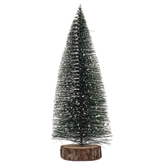 Bradut de Craciun CNX CH-20, PVC, verde, 20cm, cu varfuri ninse