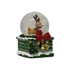 Glob din sticla Craciun CNX SK116, suport horn