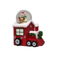 Glob din sticla Craciun CNX SK115, suport locomotiva