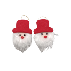 Decoratiuni Craciun CNX 9270-3, figurina cap Mos Craciun, 8x6cm, set 2 buc