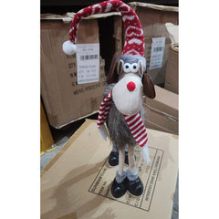 Figurina de Craciun, Kadeny, Ren 3D, din Panza si Polistiren, 70 cm Inaltime, Multicolor