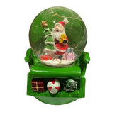 Decoratiune de Craciun din sticla, model 5, Glob muzical de zapada cu lumini, Kadeny