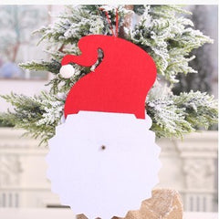 Decoratiune de Craciun Kaveny, Advent calendar, numara zilele pana la Craciun, model Mos Craciun, material poliester, 37 x 22 cm, rosu