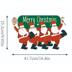 Decoratiune de Craciun, Kadeny, de Agatat, pentru Usa, Perete sau Brad, Sfoara Inclusa, 25.2 x 41.7 cm, din Hartie 350g, Model Mosi Craciuni, Multicolor