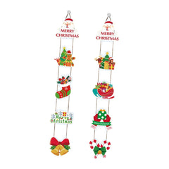 Set 2 Decoratiuni de Craciun, Kadeny, de Agatat, pentru Usa, Sfoara Inclusa, 21 cm/28 cm, din Hartie 350g, Multicolor