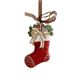 Decoratiune de Craciun, Kadeny, pentru Brad, Model Soseta, 10 x 6 cm, din Rasina, Multicolor