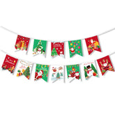 Decoratiune de Craciun, Kadeny, Tip Banner, 12 Piese, pentru Usa sau Perete, Multicolor, Sfoara Inclusa, Model A