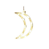 Decoratiune de Craciun Luminoasa in forma de Luna, 18.5x12 cm, cu Ventuza, Alb Cald, Kadeny