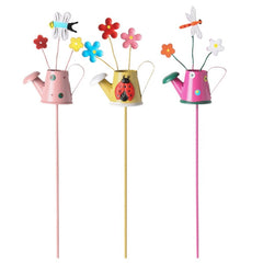 Set 3 Decoratiuni de Gradina, Kadeny, Model Stropitoare, din Fier, 28 x 5 cm, Multicolor