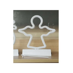 Decoratiune Luminoasa cu Baterii Ingeras 25 cm Alb Rece