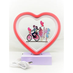 Decoratiune Luminoasa cu Baterii Neon Love 20 cm Rosu
