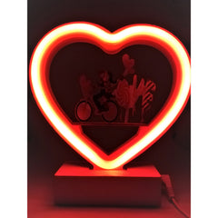Decoratiune Luminoasa cu Baterii Neon Love 20 cm Rosu