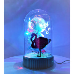 Decoratiune Luminoasa Glob cu USB Model Flamingo 14.5 cm Multicolor