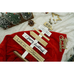 Decoratiune masa decorata, Mesaje Craciun, Crem-Alb, din Lemn, 22.5 cm x 36 cm, Interior, Kadeny