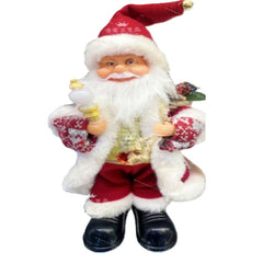 Decoratiune Mos Craciun, Kaveny, Animat, care Canta si Danseaza, Imbracat Festiv, 30 x 10 x 12 cm, Rosu