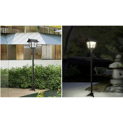 Lampa solara de tip stalp pentru gradina, Kaveny, Alb Rece