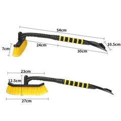 Perie de Zapada cu Racleta pentru Masina, Kadeny, Multifunctionala, Rotativa, Demontabila, cu Maner Antiderapant, Aluminiu, Plastic, Fragmentarea Ghetii de pe Parbriz, Solutia pentru Iarna, pentru Dezghetare, 54x10.5x27 cm, Galbena