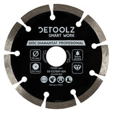 Disc diamantat segmentat Detoolz 115x22.2mm, taiere uscata