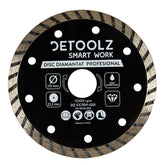 Disc diamantat turbo Detoolz 115x22.2mm, taiere umeda/uscata