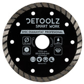 Disc diamantat turbo Detoolz 125x22.2mm, taiere umeda/uscata