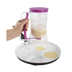 Dispenser de aluat pentru prajituri Kaveny, Batter Dispenser, din plastic, maner cu arc, 900 ml, usor de manipulat si utilizat, Mov