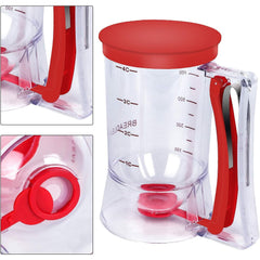 Dispenser de Aluat pentru Prajituri, Kadeny, din Plastic, Maner cu Arc, 900 ml, 18.5 x 11 cm, Rosu