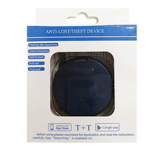 Dispozitiv Anti Pierdere Inteligent, Kaveny, conexiune Bluetooth, Dispozitiv Anti Pierdere pentru accesorii, Baterie si Manual de Utilizare Incluse 38 x 38 x 7 mm, Albastru inchis