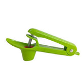 Dispozitiv de Scos Samburi, Kaveny, Manual, cu 1 Gaura, pentru Cirese/Masline, 20.5 x 3.8 x 13 cm, din ABS+Otel Inoxidabil, cu Maner, Verde
