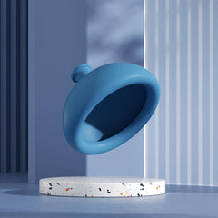 Dispozitiv Terapeutic Sputa, Kaveny, Cupa pentru Terapie Toracica, Dispozitiv de Eructare, pentru Adulti si Copii, 10 x 6.5 cm, din Silicon, Albastru