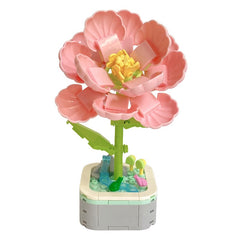 Set de Constructie Trandafir in Ghiveci, Kaveny, 4 Ani, Ornament Creativ, 16x6.2 cm, Roz