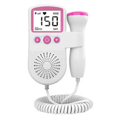 Monitor Fetal Doppler, Kaveny, Monitorizare Sarcina, Ritm Cardiac, Ecran LCD 4.5 cm, 2 x Baterii AA (neincluse), Portabil, din ABS, 12.8 x 9.6 x 3 cm, Utilizare de la 9 Saptamani, Roz