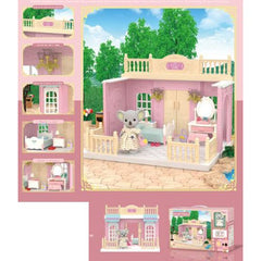 Set dormitor pentru papusi cu mobilier si figurina, Kaveny