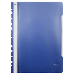 Dosar cu sina Noki 482011-140, plastic, albastru inchis, multiperforatii pentru arhivare, colturi rotunjite, set 25 buc