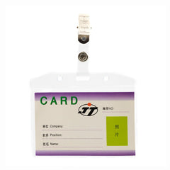 Ecuson cu clips CNX SD105C, orizontal, 16 microni, 67x102mm, plastic, transparent