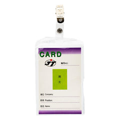 Ecuson cu clips CNX SD106C, vertical, 16 microni, 67x102mm, plastic, transparent