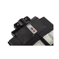 Lampa solara stradala Kaveny, cu telecomanda, senzor de miscare si lumina, suport prindere, 800 LED-uri, IP65, ABS, 25AH, 500W, temperatura culoare 6500K, 67.6x34.8x7.2 cm, autonomie 10-12 ore, negru