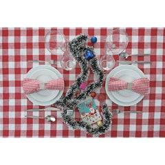 Fata de masa in carouri Kadeny, Material Textil, 130 x 180 cm, Rosu