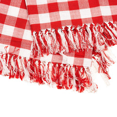 Fata de masa in carouri Kadeny, Material Textil, 150x220 cm, Rosu