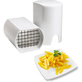 Feliator de Fructe si Legume, Kaveny, din Plastic si Otel, Mecanic, Taiere 1.2 cm Grosime, 14 x 9.5 x 8 cm, Alb
