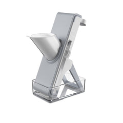 Feliator de Legume Multifunctional, Kadeny, Taieturi Diferite, Razatoare pentru Bucatarie, Taietor de Cartofi, Presa Manuala, Pliabila, Extensibila, PP PET, 23.5x9.5x5.5 cm, Alb