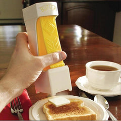 Feliator manual de unt Kaveny, material plastic, design usor si practic, 20x6x8.5 cm, Butter Cutter, alb