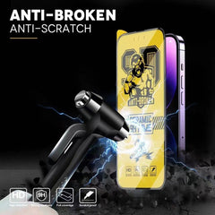 Folie de protectie Ceramica Kaveny®, Transparenta HD, 9H, pentru Apple iPhone 14 Pro margini negre