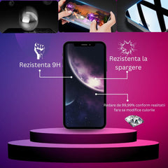 Folie de protectie Ceramica, Kaveny, compatibila cu Apple iPhone 15 Plus, Transparenta HD, 9H, margini negre