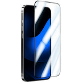 Folie de Protectie, Kaveny, compatibila cu Apple iPhone 14 Pro Max, Electrostatica, Sticla Securizata, Top Glass, Anti-static, Negru