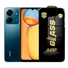 Folie de Protectie pentru Xiaomi Redmi 13C, Kaveny, Sticla Securizata ESD, Margini Negre, Rezistenta la Zgirieturi, Antistatica, 0.35 mm, Transparenta