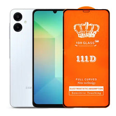Folie Securizata pentru Samsung A06, Kaveny, Sticla de Protectie Compatibila cu Samsung A06, Full Cover 111D, 10H GLASS, Margini Negre, Transparenta