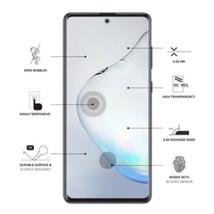 Folie Sticla Securizata Curbata Kadeny pentru Samsung Galaxy Note 10 Plus, 9H, Transparenta HD, Lipici pe toata suprafata, Contur Negru