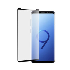 Folie Sticla Securizata Curbata Kadeny pentru Samsung Galaxy S9, Transparenta HD, Lipici pe margini, Contur Negru