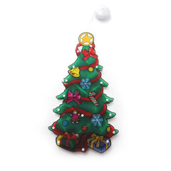 Decoratiune de Craciun pentru fereastra Kadeny, brad, cu LED-uri, 26 cm, alb cald